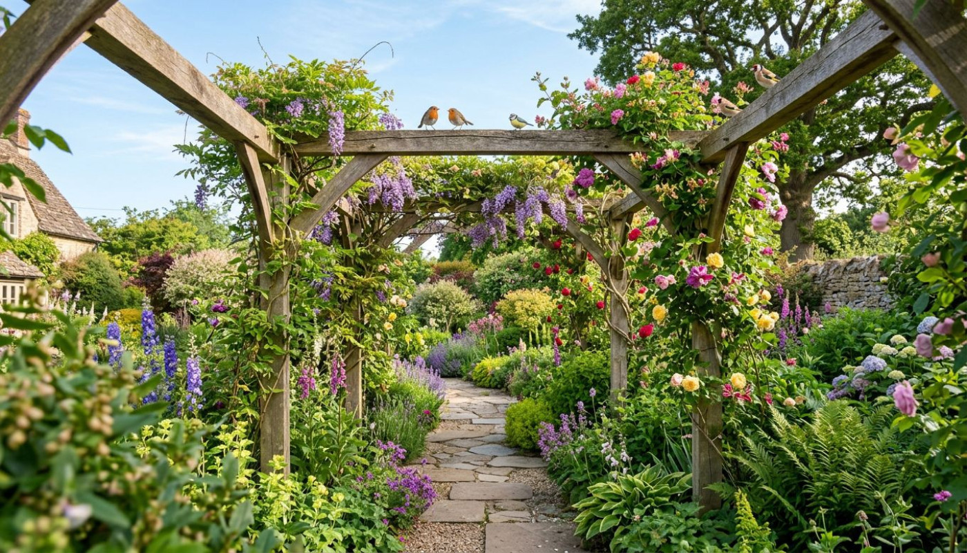 Pergolas et biodiversité : inviter la nature à grimper